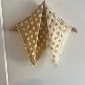 Vera Cream and Tan Polka Dot Scarf